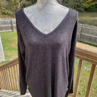 Brushed Knit Lace Up Back Top