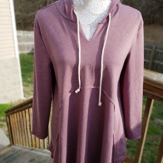 Purple Hooded Lightweight Sweatshirt