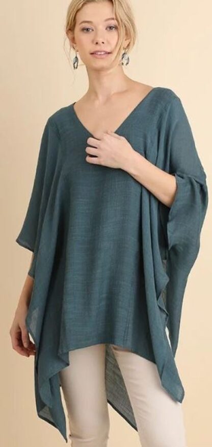 High Low V Neck Top