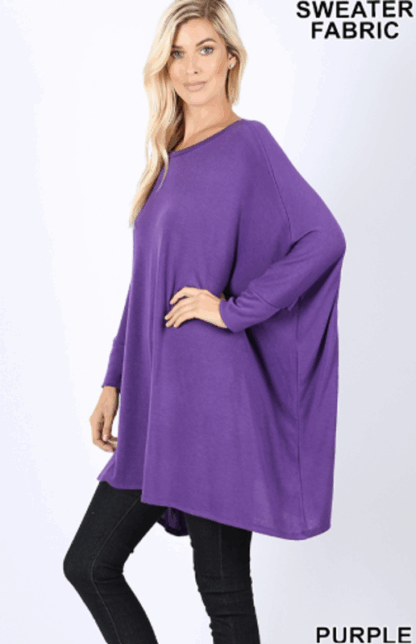 Sweater Poncho with Sleeves
