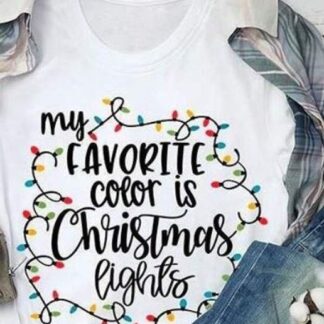 My Favorite Color is Christmas Lights mask