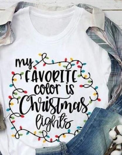 My Favorite Color is Christmas Lights mask