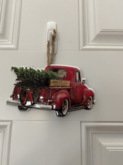 Red Truck with Tree Ornament