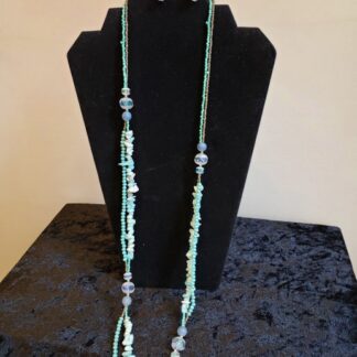 Sea Mist Necklace with Earrings