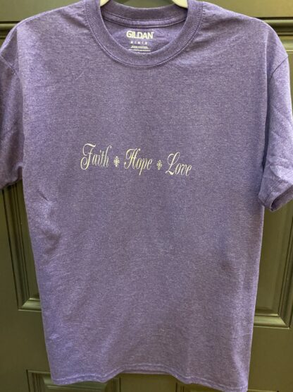 Purple Faith Hope Love T-shirt