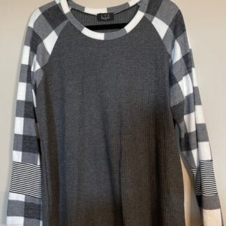 Ivory and Gray Top