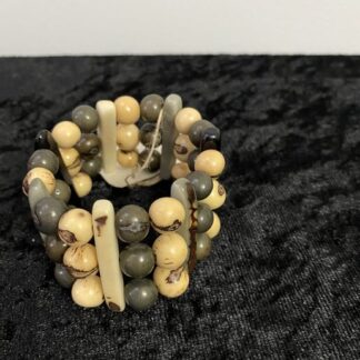 Tagua Nut Bead Stretch Bracelet